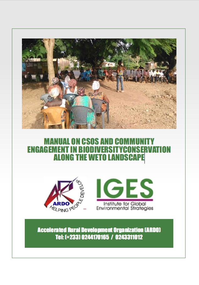 Manual on CSOs and Community Engagement ㏌ Biodiversity Conservation Along the Weto Landscape
